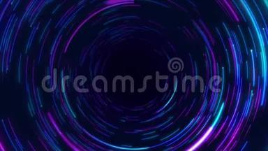 蓝色和紫色抽象圆形<strong>放射线</strong>背景。