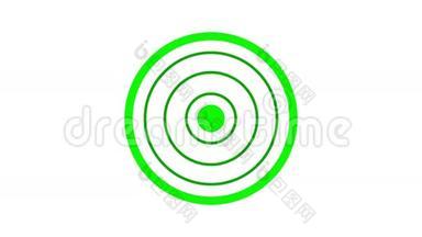 加载屏幕圆形，白色背景绿色-30fps循环视频纹理，无缝动画元素