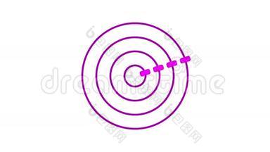 <strong>加载</strong>屏幕圆形，白色背景上紫色-30fps循环视频纹理，无缝<strong>动画</strong>元素