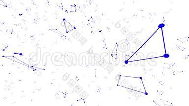抽象简单的紫罗兰挥舞三维网格或网格作为未来的背景。 紫罗兰几何振动环境或