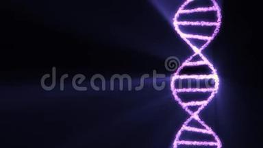 DNA螺旋分子旋<strong>转动</strong>画背景新品质美丽自然健康酷酷的<strong>视频</strong>片段