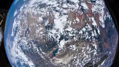 从国际空间站上看到地球。 这段<strong>视频</strong>的<strong>元素</strong>由美国宇航局提供。