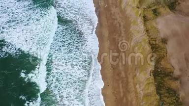爱尔兰多尼格尔邦的卡斯赫尔戈兰海滩和获奖的纳林海滩的鸟瞰图