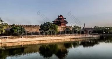 中国北京<strong>故宫博物院</strong>炮塔的不同景观