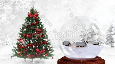 神奇森林中美丽的<strong>圣诞</strong>树<strong>圣诞动画</strong>