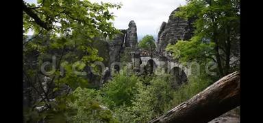 德国撒克逊瑞士<strong>巴斯</strong>蒂桥的视频片段。砂岩