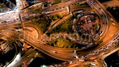 2019年10月18日香港铜锣湾高速公路俯视图