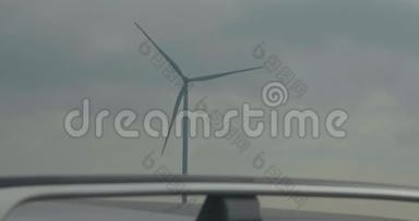 风车，风电技术.. 绿色技术。 清洁和可再生能源解决方案。 风力涡轮机。 可持续发展，